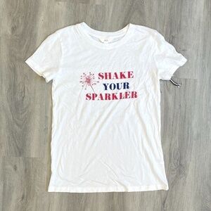 1901 Shake your Sparkler White Graphic Tee